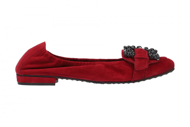 K&S Malu Ballerinas dunkelrot crystal 10970