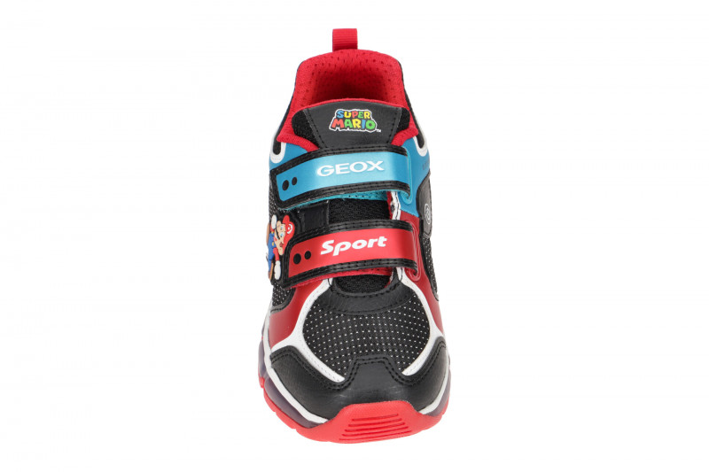 Geox Kinder Schuhe schwarz rot Super Mario J1644A