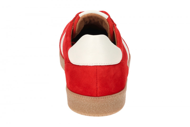 Gabor Schuhe Retro-Sneakers rot weiß Velour 63.300.15