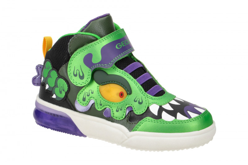 Geox Grayjay Kinder Schuhe grün lila Krokodil J369YA