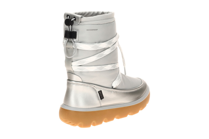 ecco Glacia Stiefel Schlupf Boots grau silber Wasserdicht Primaloft 243303