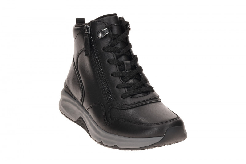 Gabor RollingSoft Mid-Sneakers Stiefel schwarz Glattleder 0803.03.004
