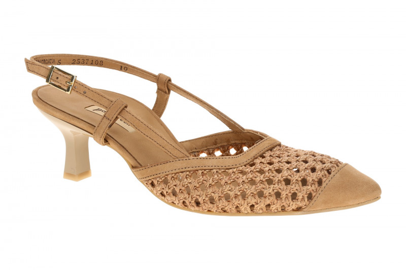 Paul Green Sling Pumps braun geflochten 6144