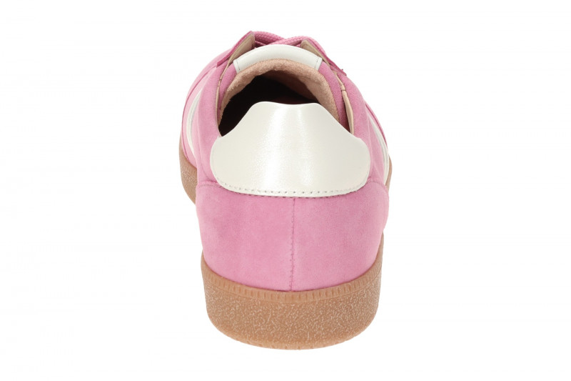 Gabor Schuhe Retro-Sneakers rosa weiß Velour 63.300.33