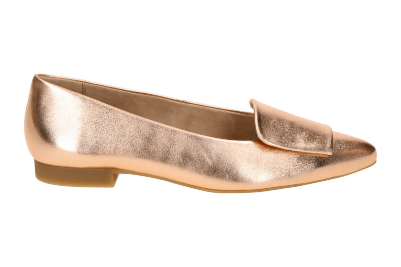 Paul Green Ballerinas rose metallic Leder-Kappe 3792