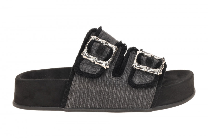 Paul Green Plateau Pantolette schwarz Antik-Look 6221