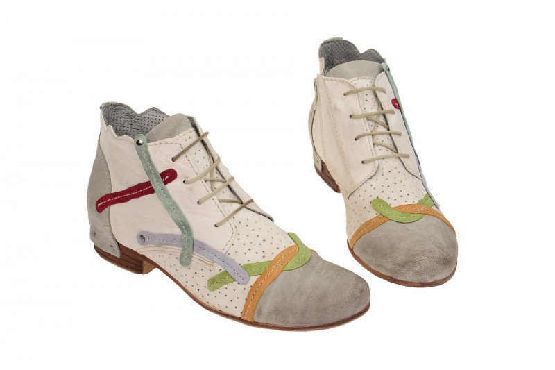 Charme Stiefelette weiß grau kombi Gr 36 - 721-M