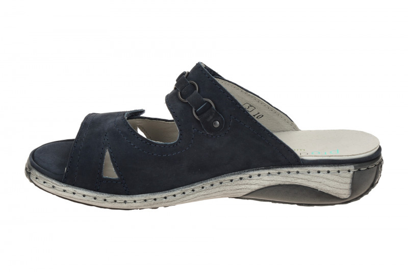Waldläufer Garda Pantolette blau marine 210504