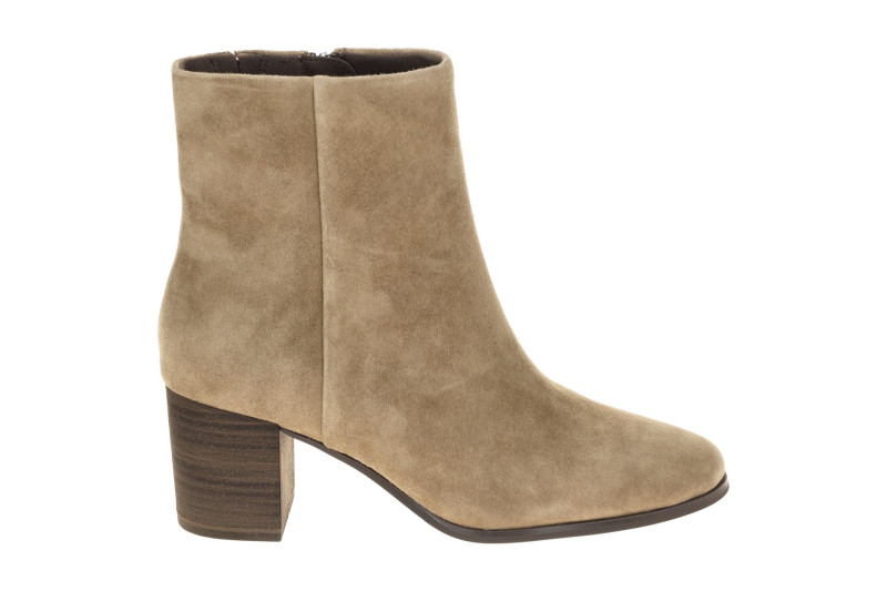 Caprice Stiefelette Ankle Boots taupe braun Velour 25313