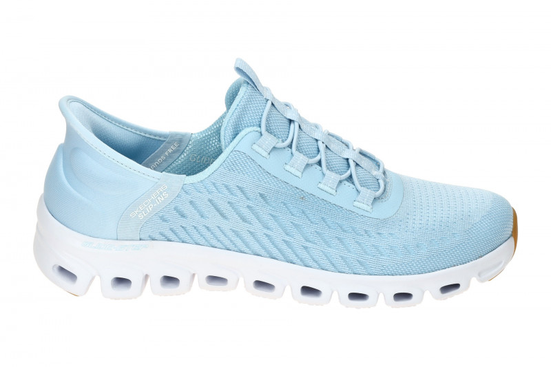 Skechers Glide Step Slipper Schuhe hellblau Slip-Ins 104574