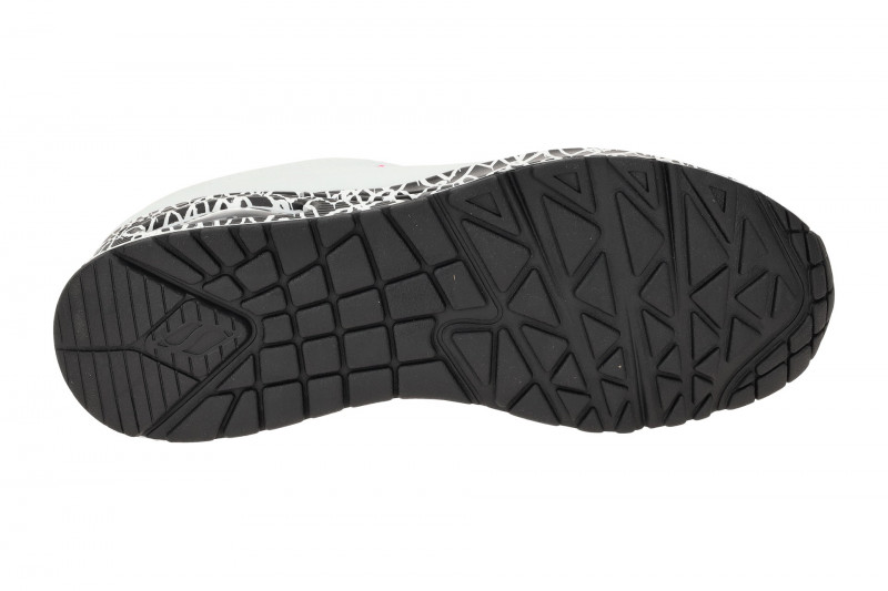 Skechers Uno Schuhe weiß schwarz Lovewall 155506