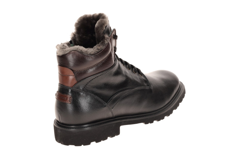 Galizio Torresi Winter Stiefelette schwarz braun Lammfell 325168