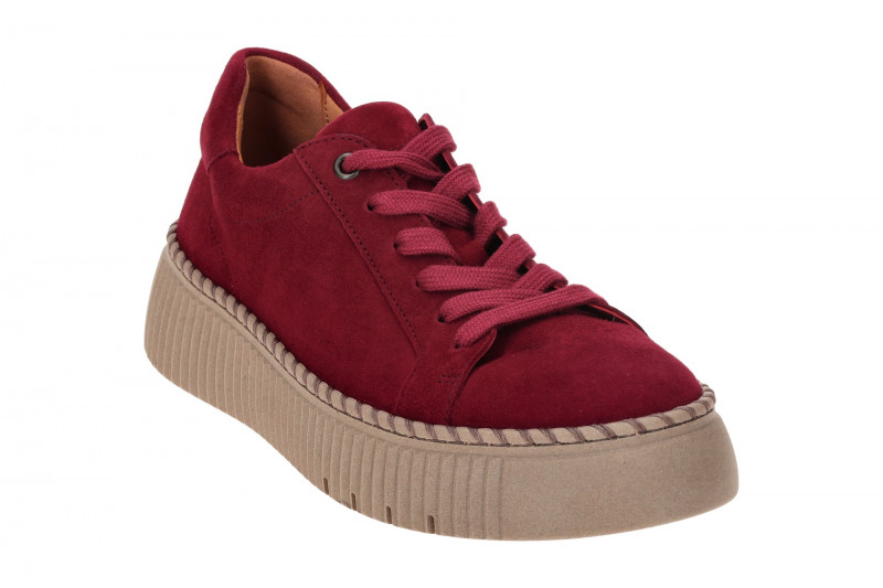 Gabor Schuhe rot bordeaux Plateau Sneakers 73.240.15