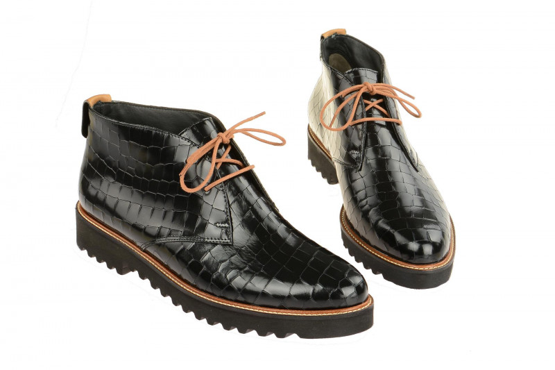 Paul Green Schuhe 1020 schwarz croco