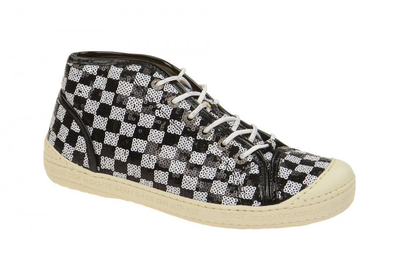 Eject Dass Stiefel schwarz weiß karo