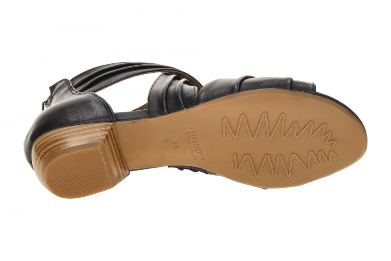 Everybody Jobas Sandalette schwarz Glattleder