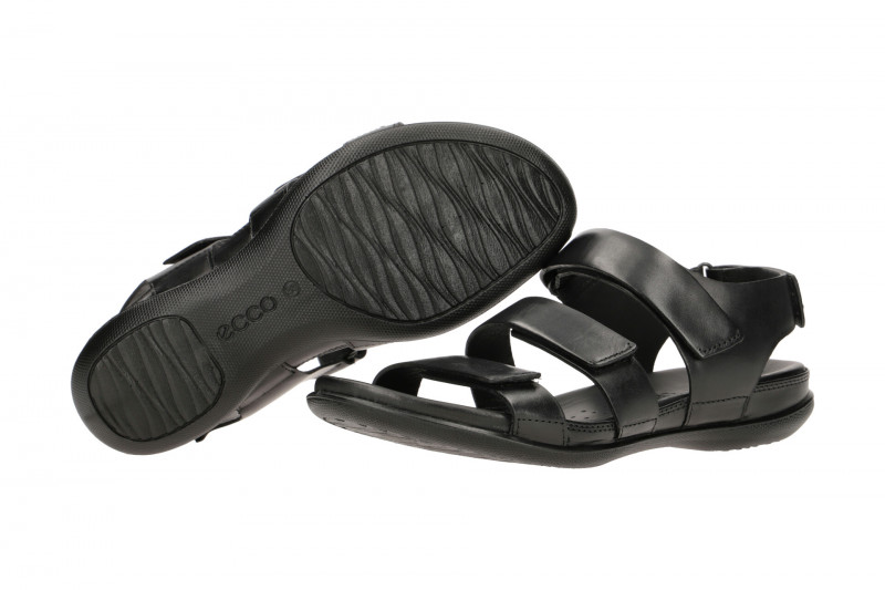 ecco Flash Damen Klett Sandale schwarz