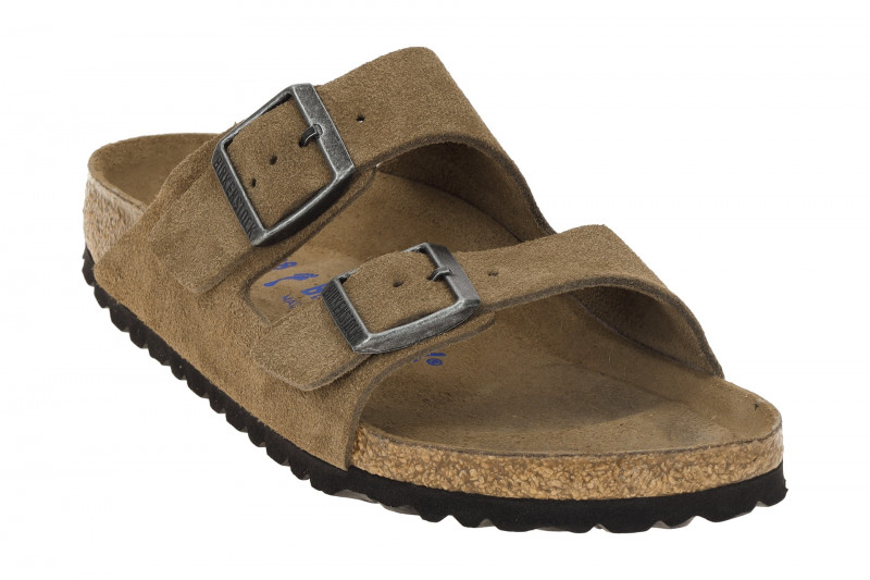 Birkenstock Arizona Pantolette braun dark-tea SCHMAL Weichbettung 1030865