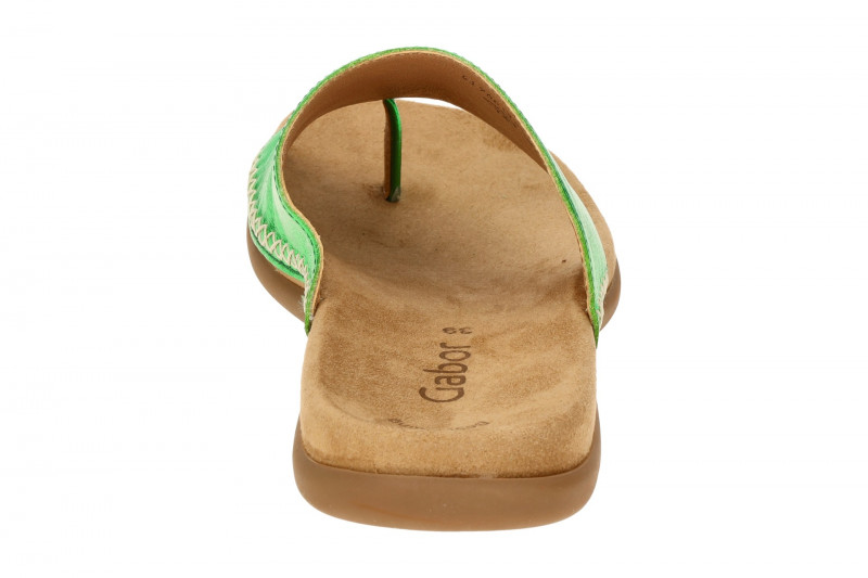 Gabor Pantolette grün metallic Zehentrenner 43.700.79
