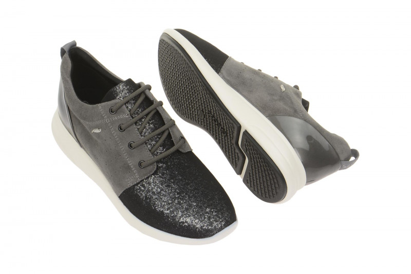 Geox Ophira Schuhe grau silber Glitter D621CA