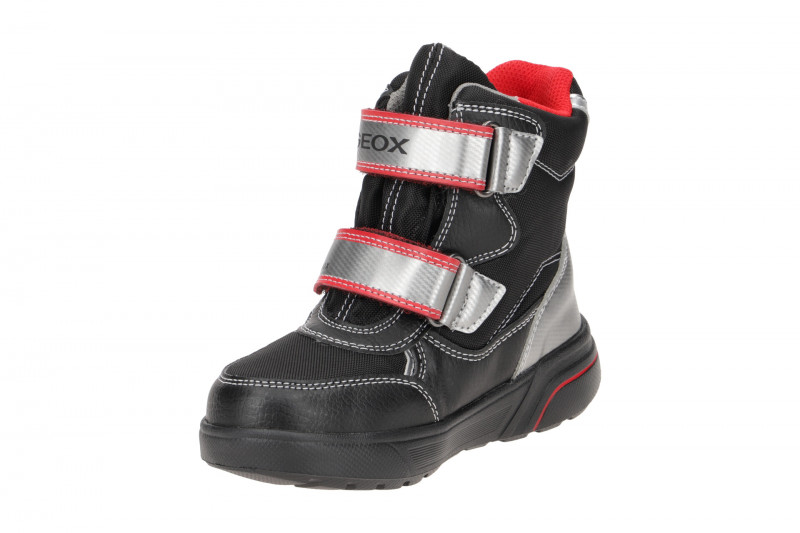 Geox Sveggen Kinder Stiefel schwarz rot Warmfutter J267UC