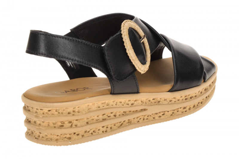 Gabor Plateau Sandale schwarz Nappa 84.556.27