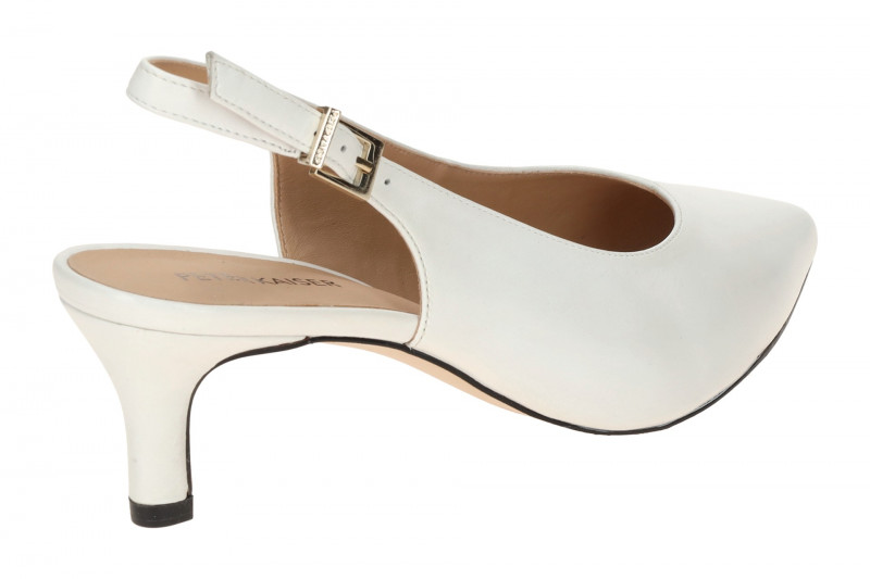 Peter Kaiser Sling Pumps weiß Nappa 79642
