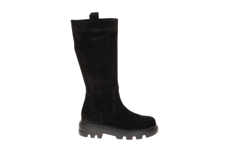 Paul Green Stiefel schwarz Langschaft Velour 8296