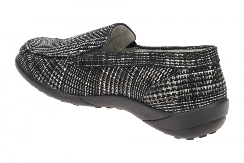 Waldläufer Kläre Slipper schwarz weiß K-Weite OrthoTritt