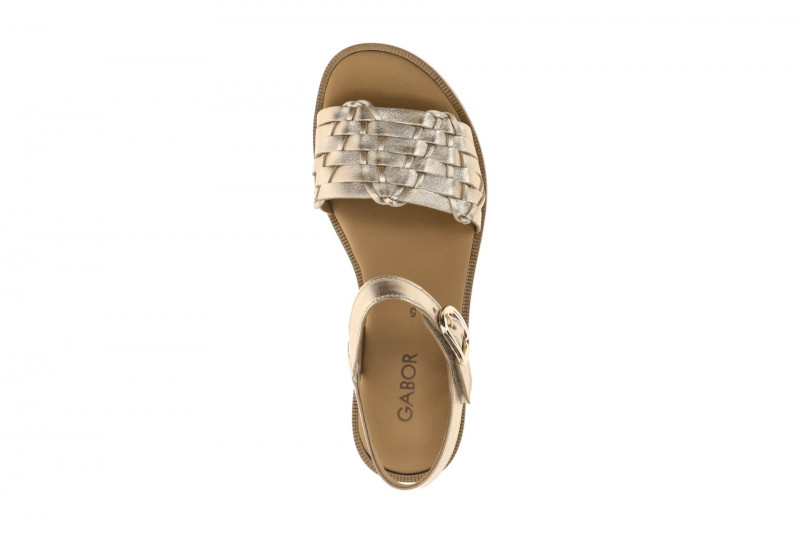 Gabor Fashion Sandale beige metallic geflochten 85.514.62