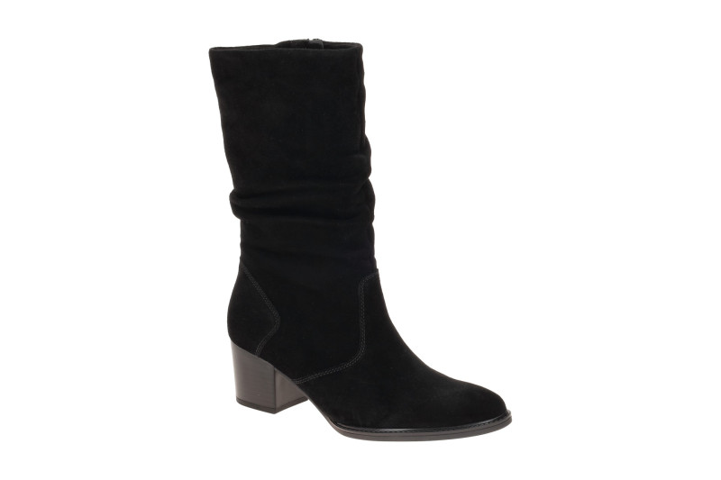 Gabor Stiefel schwarz Mid Rise gerafft 8041.02.003