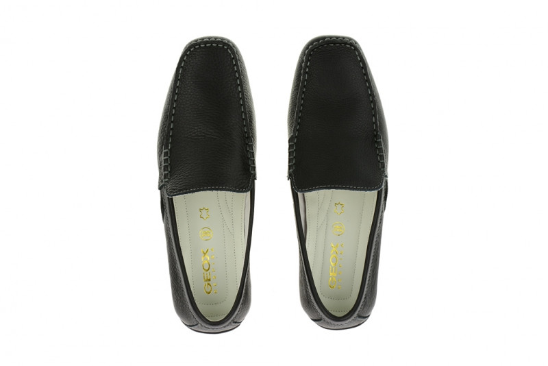 Geox Snake Mokassin Slipper schwarz