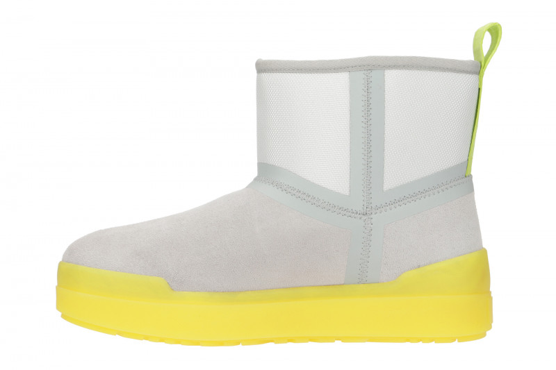 UGG Classic Tech Mini Stiefel Boots grau gelb