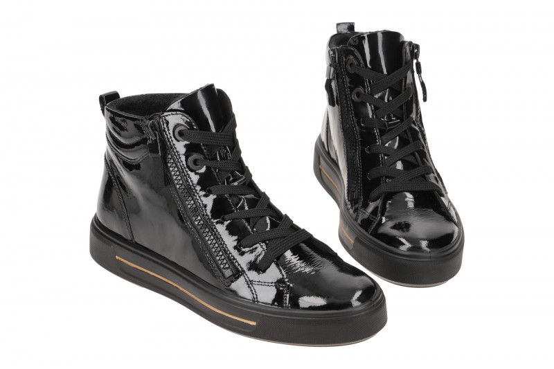 ARA Courtyard Schuhe Sneaker High schwarz Lack 12-27404