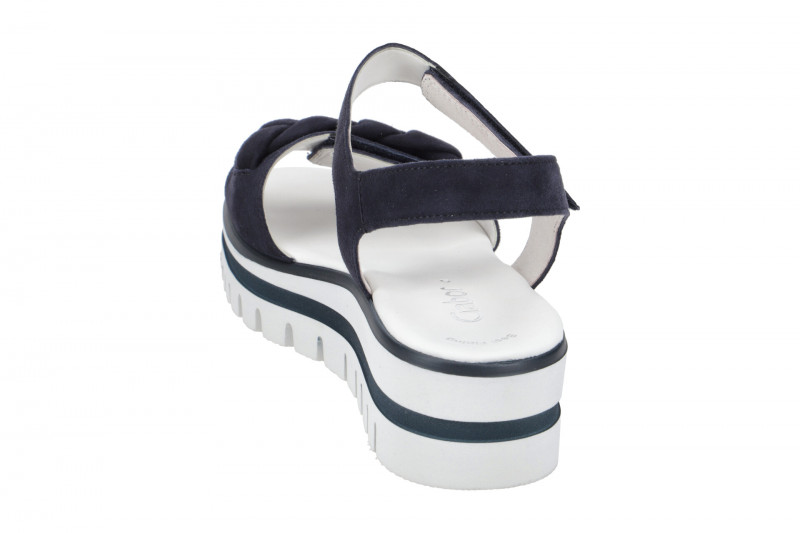 Gabor Plateau Sandale blau Velour 24.625.16