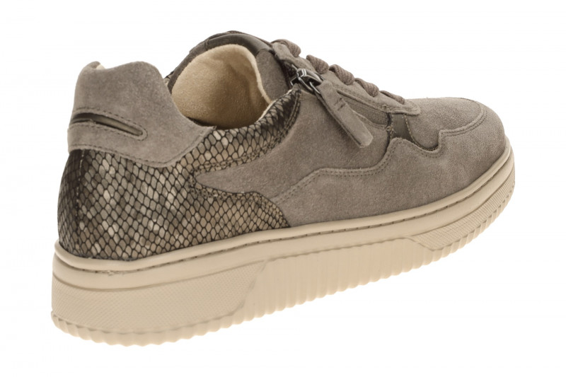 Gabor Comfort Sneakers taupe grau metallic K-Weite 6016.01
