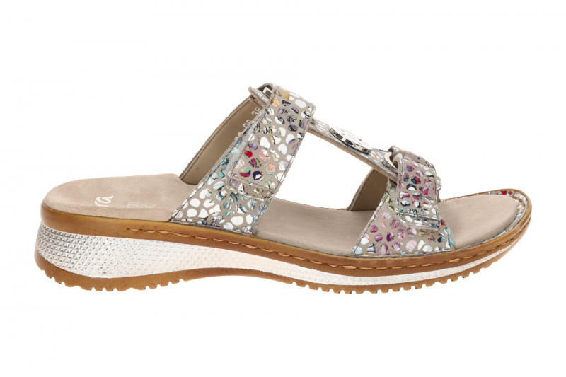 ara Hawaii Steg Pantolette grau bunt Konfetti 12-29003