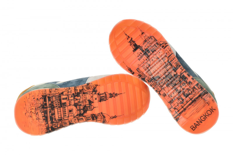 Hoff Bangkok Man Schuhe Sneakers weiß gelb blau 12202601