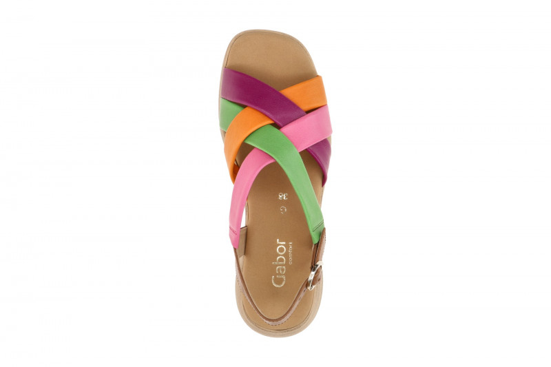 Gabor Comfort Plateau Sandalen bunt Nappa 42.872.25