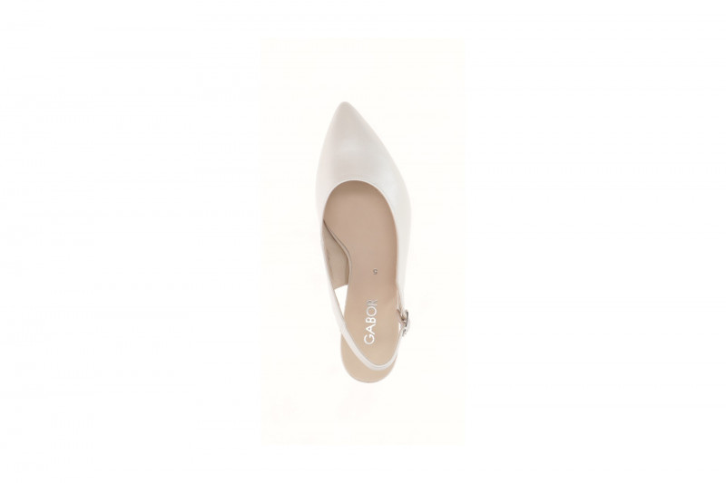 Gabor Sling Pumps weiß offwhite Seidenmatt 81.590.61