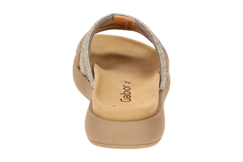 Gabor Plateau Pantolette gold kombi Strass 83.752.82