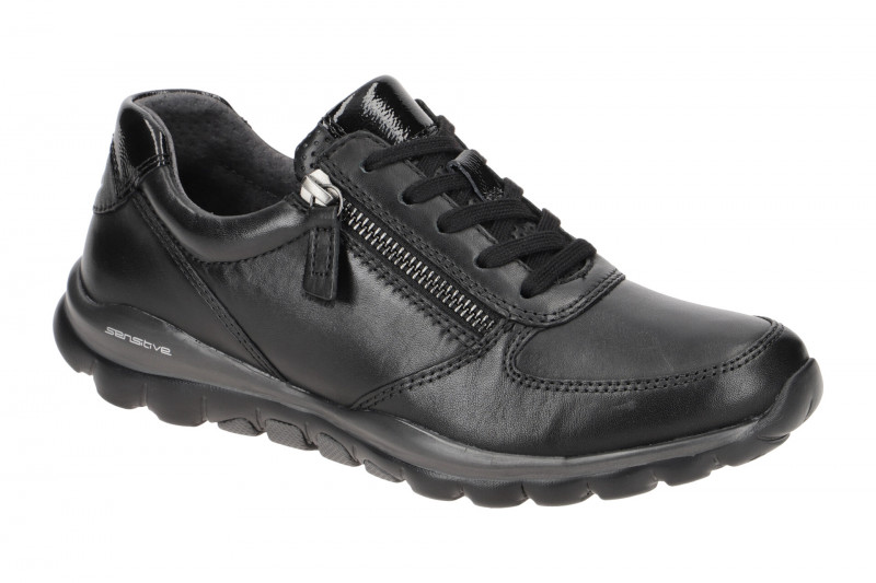 Gabor RollingSoft Schuhe schwarz Glattleder 0100.01.003