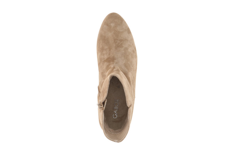 Gabor Stiefelette Ankle Boots beige sand Samt 8036.01.006
