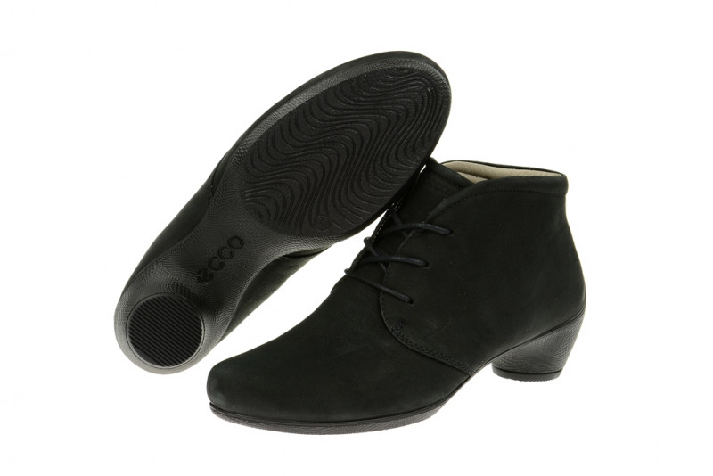 Ecco Sculptured Stiefelette schwarz Nubuck