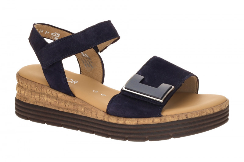 Gabor Keil Sandale blau Velour 82.700.46