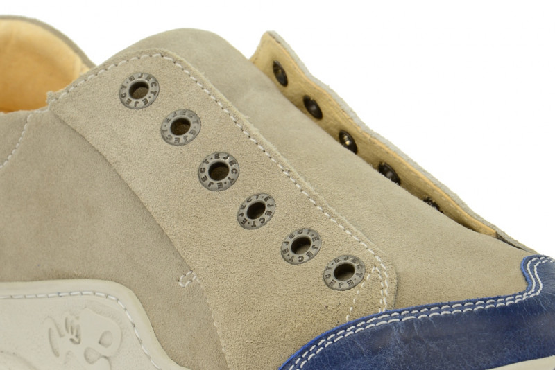 Eject Skat Schuhe Slipper beige blau