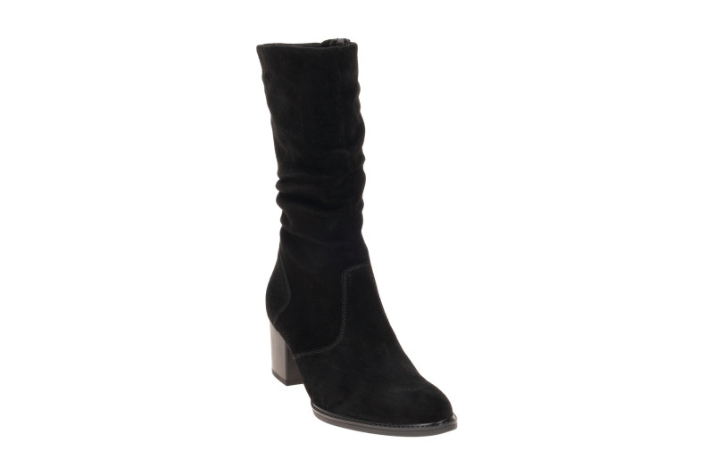 Gabor Stiefel schwarz Mid Rise gerafft 8041.02.003