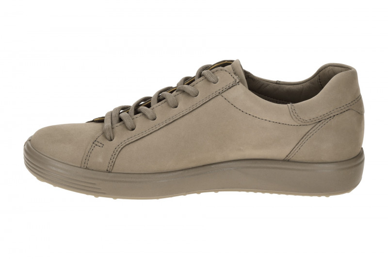 Ecco Soft 7 Schuhe taupe braun Zip Nubuck 490553
