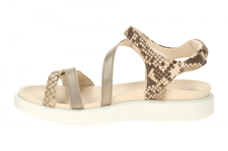 Ecco Soft Riemchen Sandale beige Schlange 238803