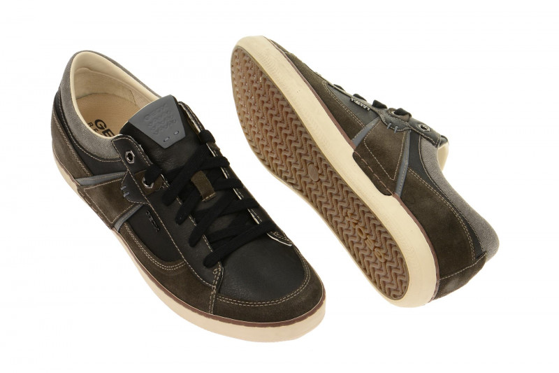 Geox Box Schuhe grau schwarz U44R3C